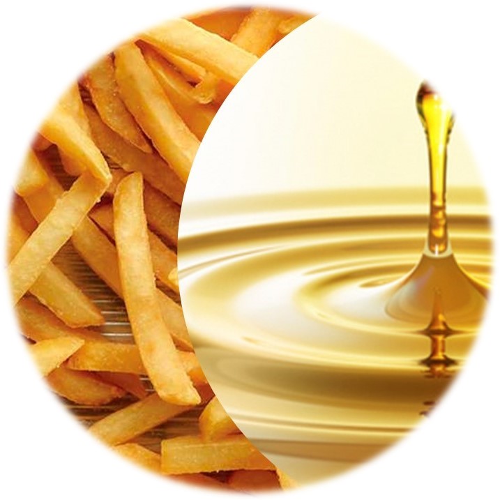 Frying oil drop and French fries